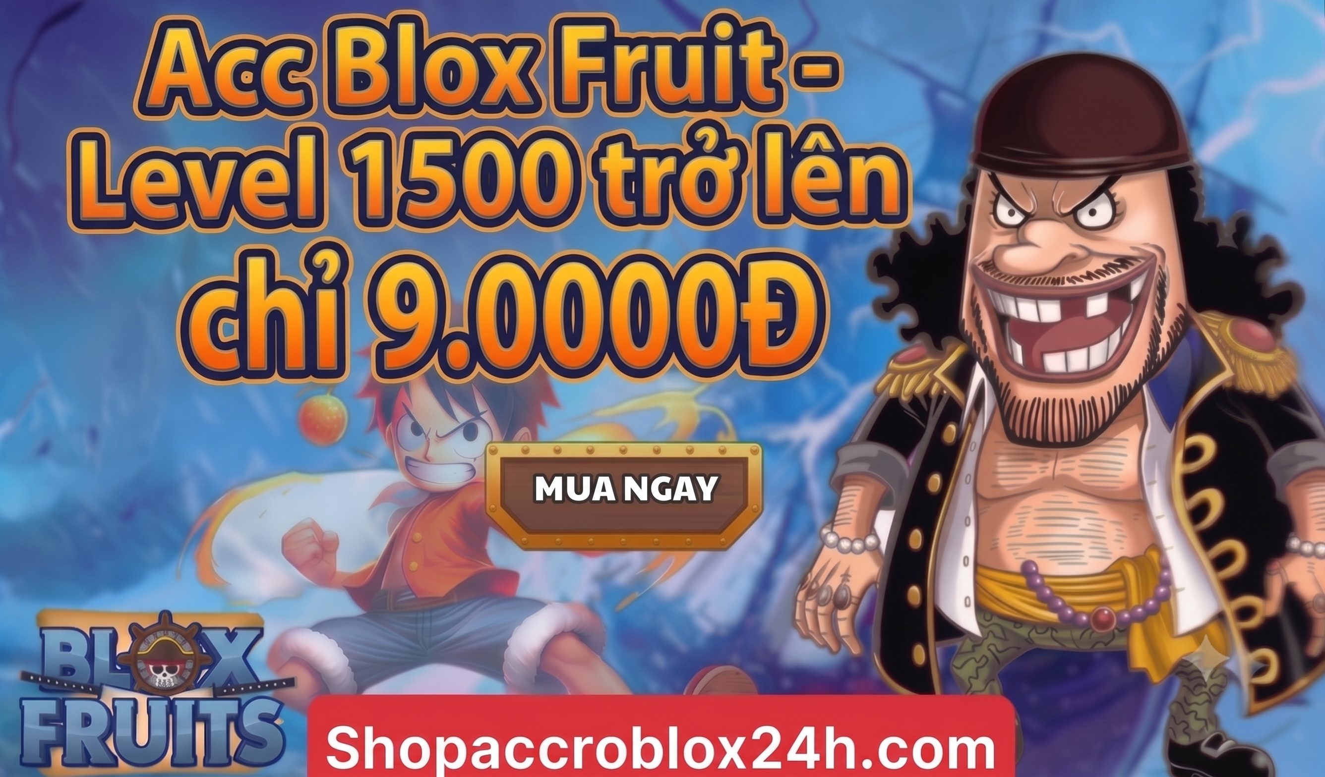 Acc blox fruit giá rẻ 9k - Acc Level 1500 trở lên