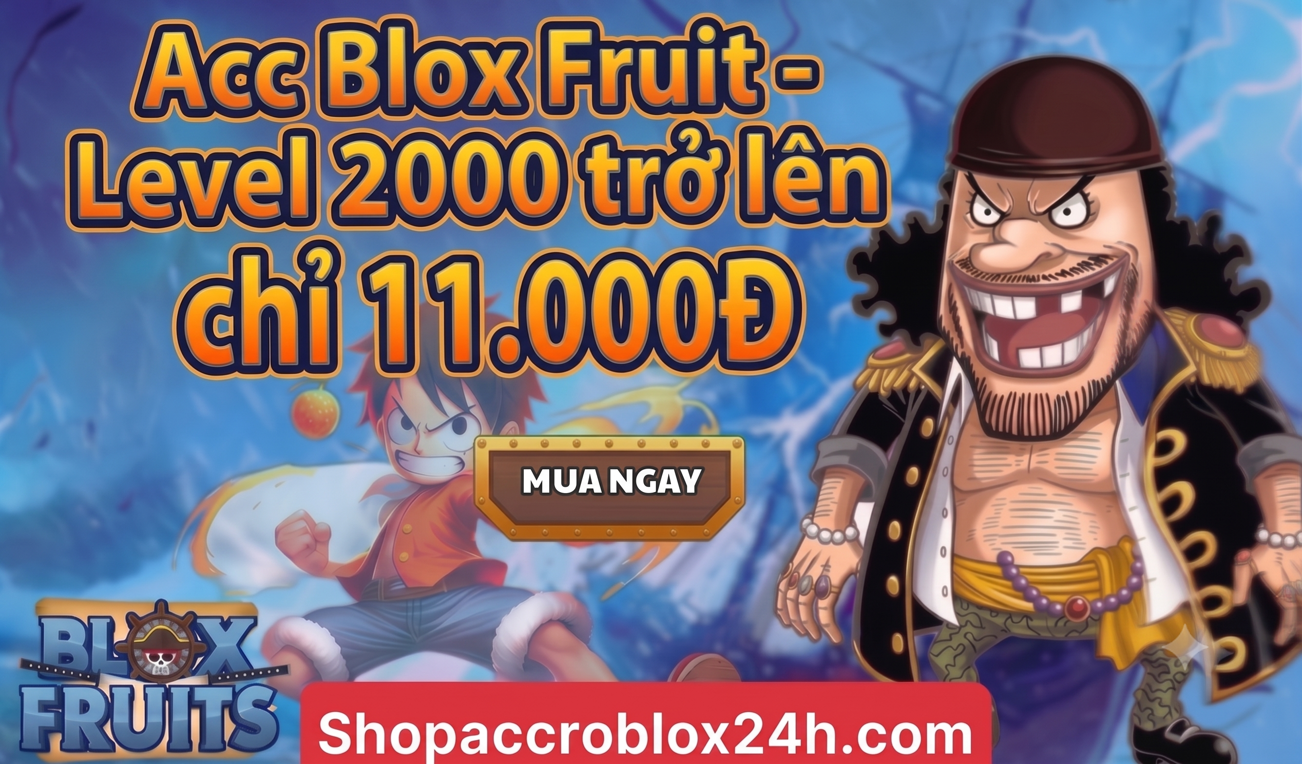 Acc blox fruit giá rẻ 11k - Level 2000 trở lên + nhiều item khác