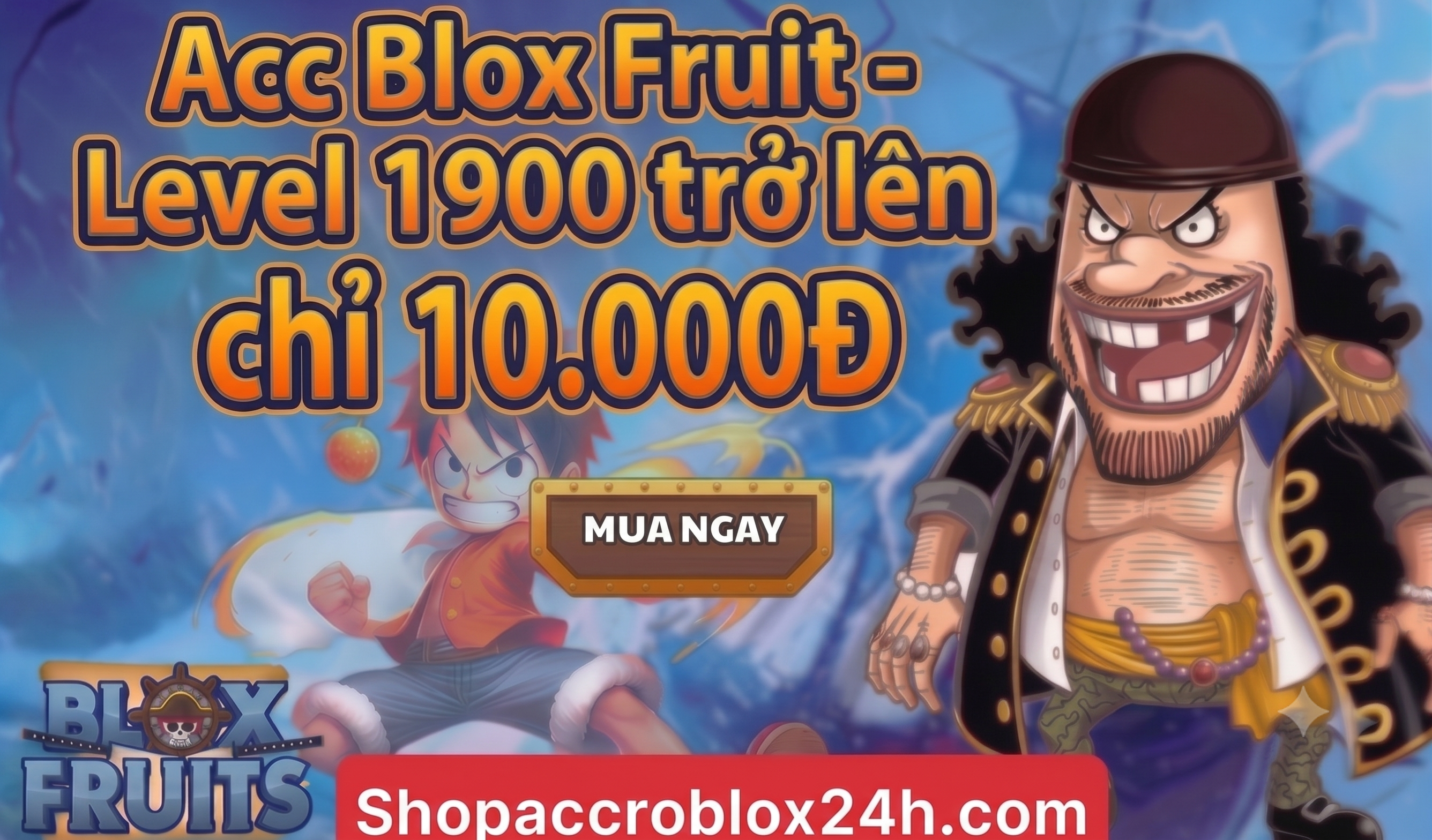 Acc blox fruit giá rẻ 10k - Level 1900 trở lên